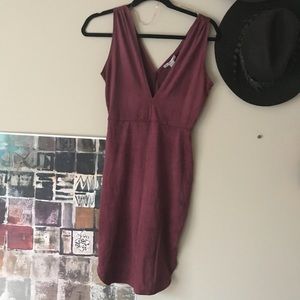 Burgundy Mini Dress